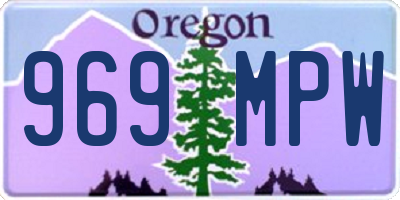 OR license plate 969MPW