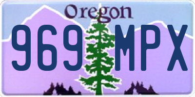 OR license plate 969MPX