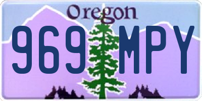 OR license plate 969MPY