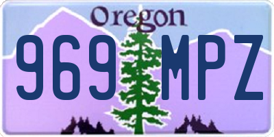 OR license plate 969MPZ