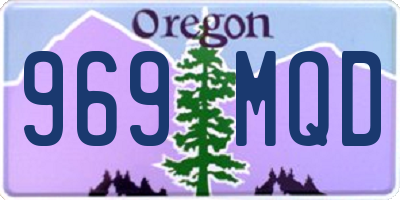 OR license plate 969MQD
