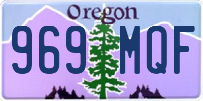 OR license plate 969MQF