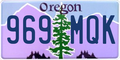 OR license plate 969MQK