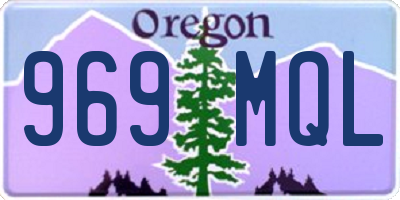 OR license plate 969MQL