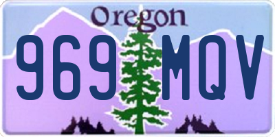 OR license plate 969MQV
