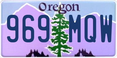 OR license plate 969MQW