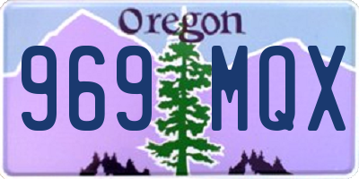 OR license plate 969MQX