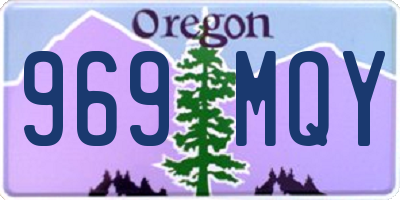 OR license plate 969MQY