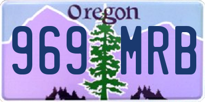 OR license plate 969MRB