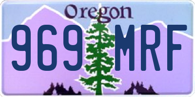 OR license plate 969MRF