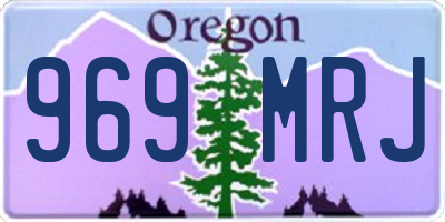 OR license plate 969MRJ