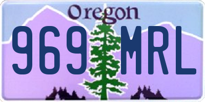 OR license plate 969MRL