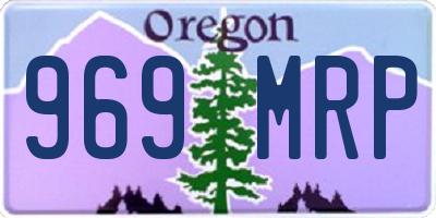 OR license plate 969MRP
