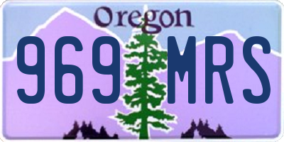 OR license plate 969MRS