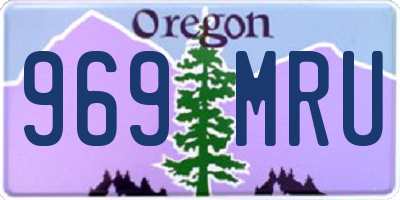 OR license plate 969MRU