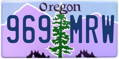 OR license plate 969MRW