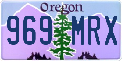 OR license plate 969MRX