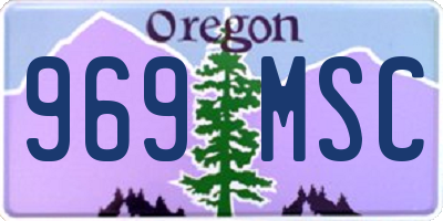 OR license plate 969MSC