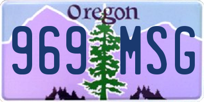 OR license plate 969MSG