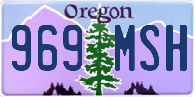 OR license plate 969MSH