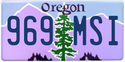 OR license plate 969MSI