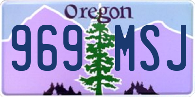 OR license plate 969MSJ