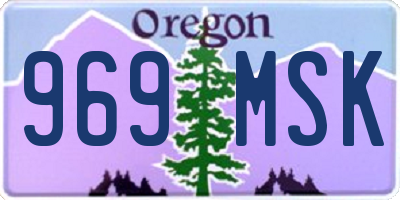OR license plate 969MSK