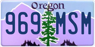 OR license plate 969MSM