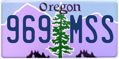 OR license plate 969MSS