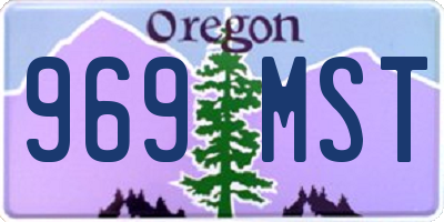 OR license plate 969MST