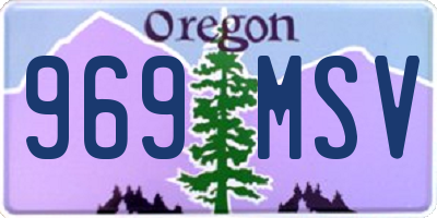 OR license plate 969MSV