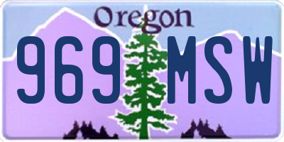 OR license plate 969MSW