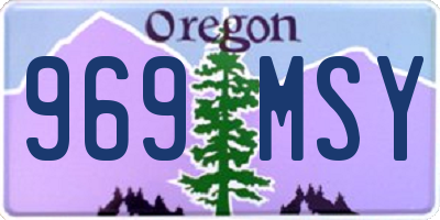 OR license plate 969MSY