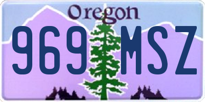 OR license plate 969MSZ