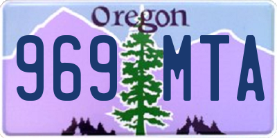 OR license plate 969MTA