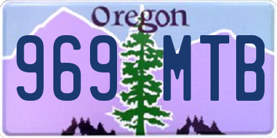 OR license plate 969MTB