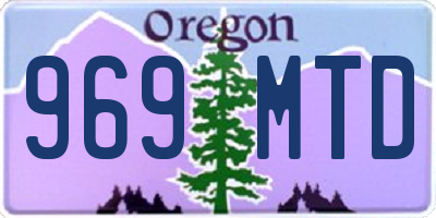 OR license plate 969MTD