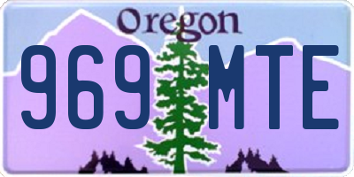 OR license plate 969MTE
