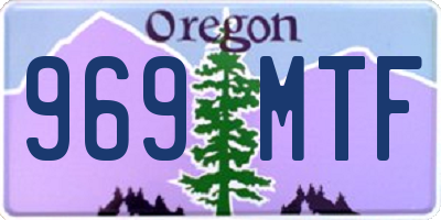 OR license plate 969MTF