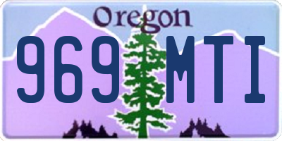 OR license plate 969MTI