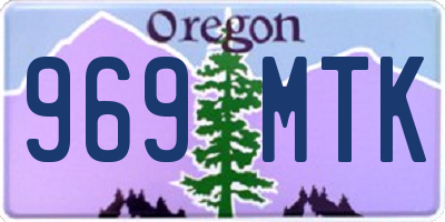 OR license plate 969MTK