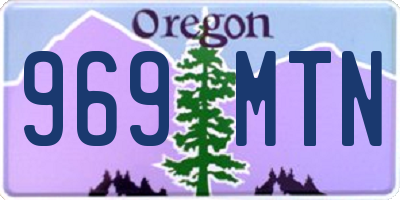 OR license plate 969MTN