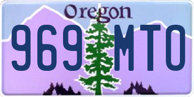 OR license plate 969MTO