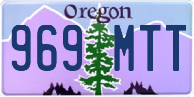 OR license plate 969MTT