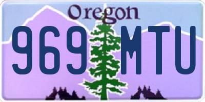 OR license plate 969MTU