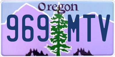 OR license plate 969MTV