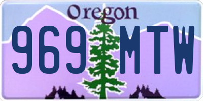 OR license plate 969MTW