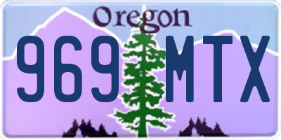 OR license plate 969MTX
