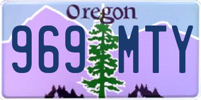 OR license plate 969MTY