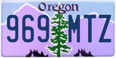 OR license plate 969MTZ